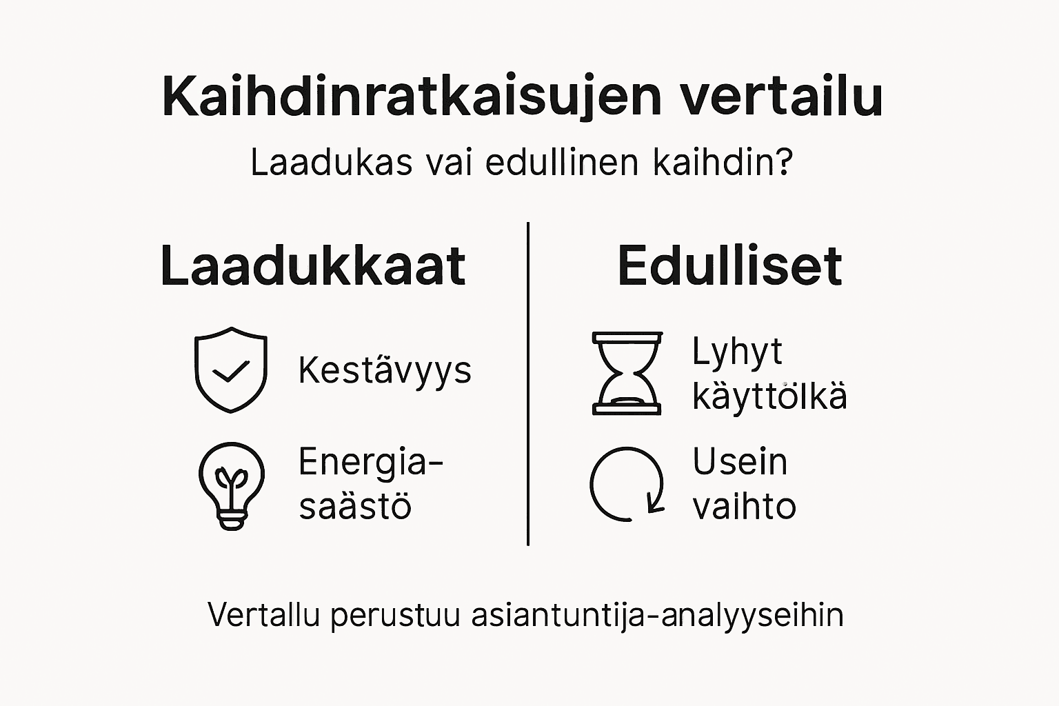 Kaikki mitä sinun tarvitsee tietää kaihtimien eduista ja erilaisista vaihtoehdoista – havainnollistava infografiikka