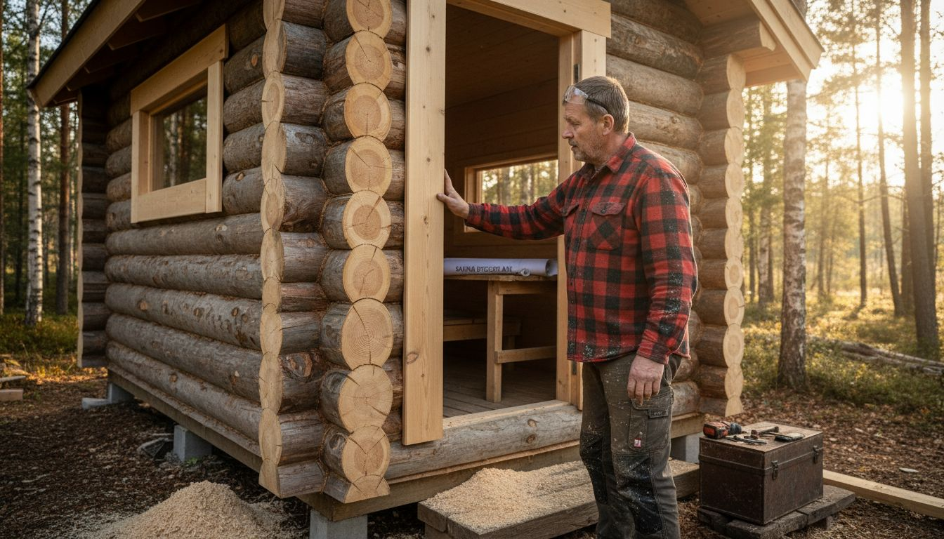Når vi bygger tømmerbadstue, legger vi stor vekt på valg av materialer og trygghet i hvert eneste ledd.