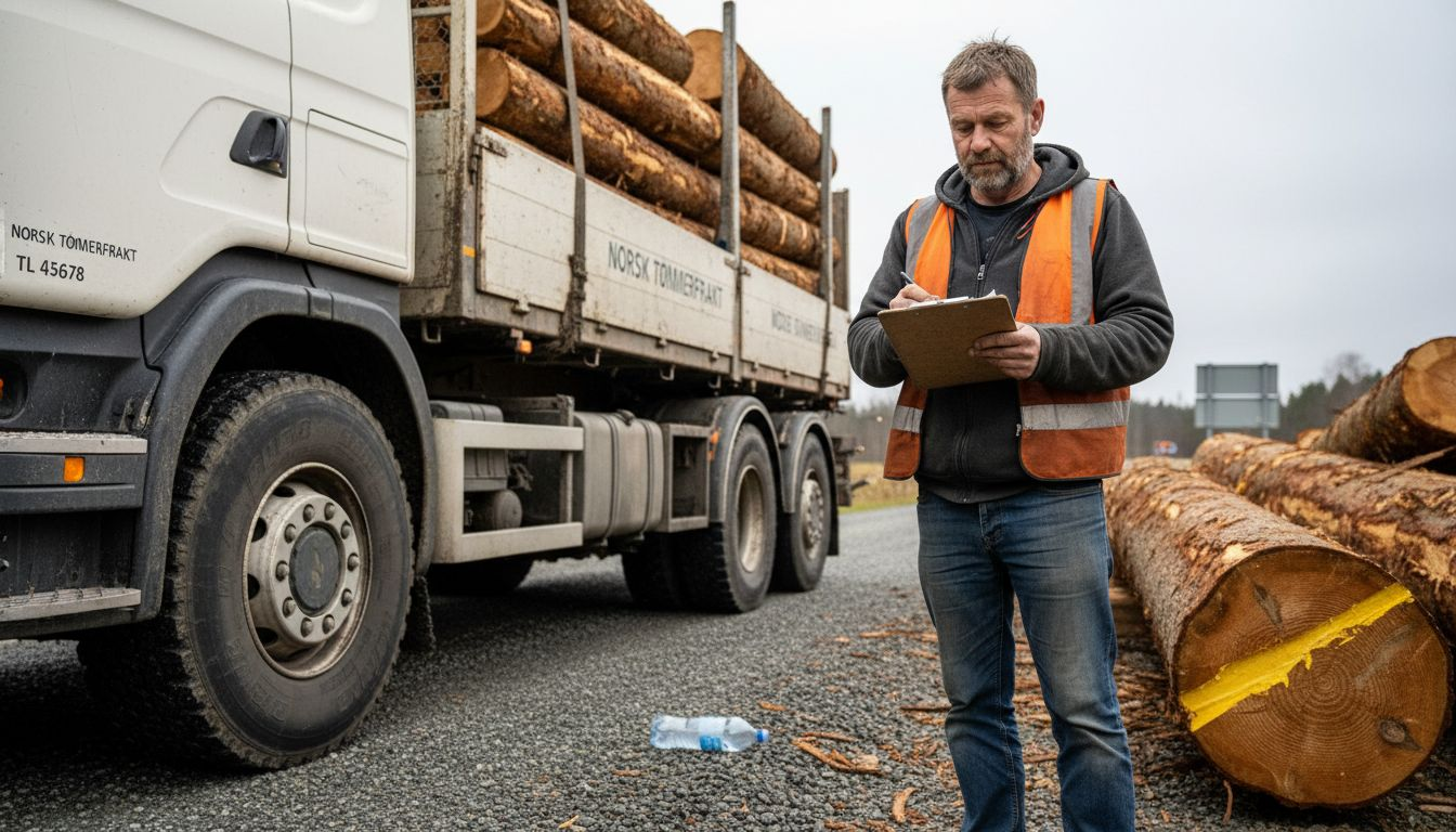 Sjekk av vedlevering langs bygdeveien
