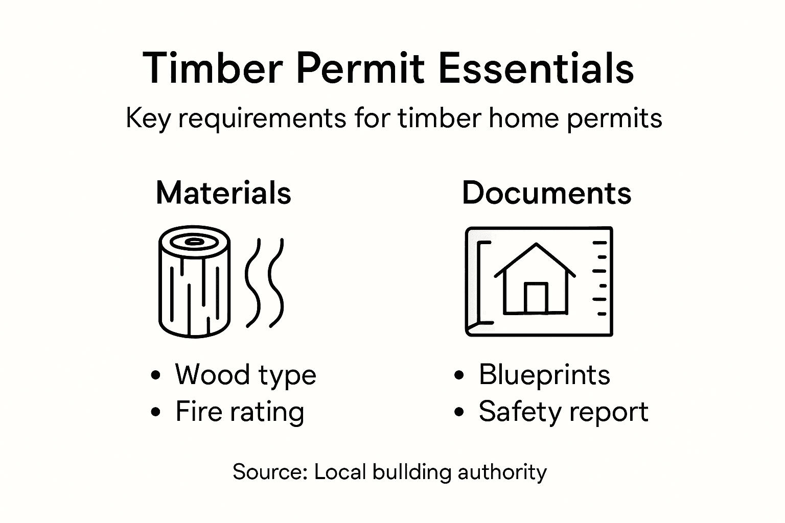 Infographic timber home permit essentials overview