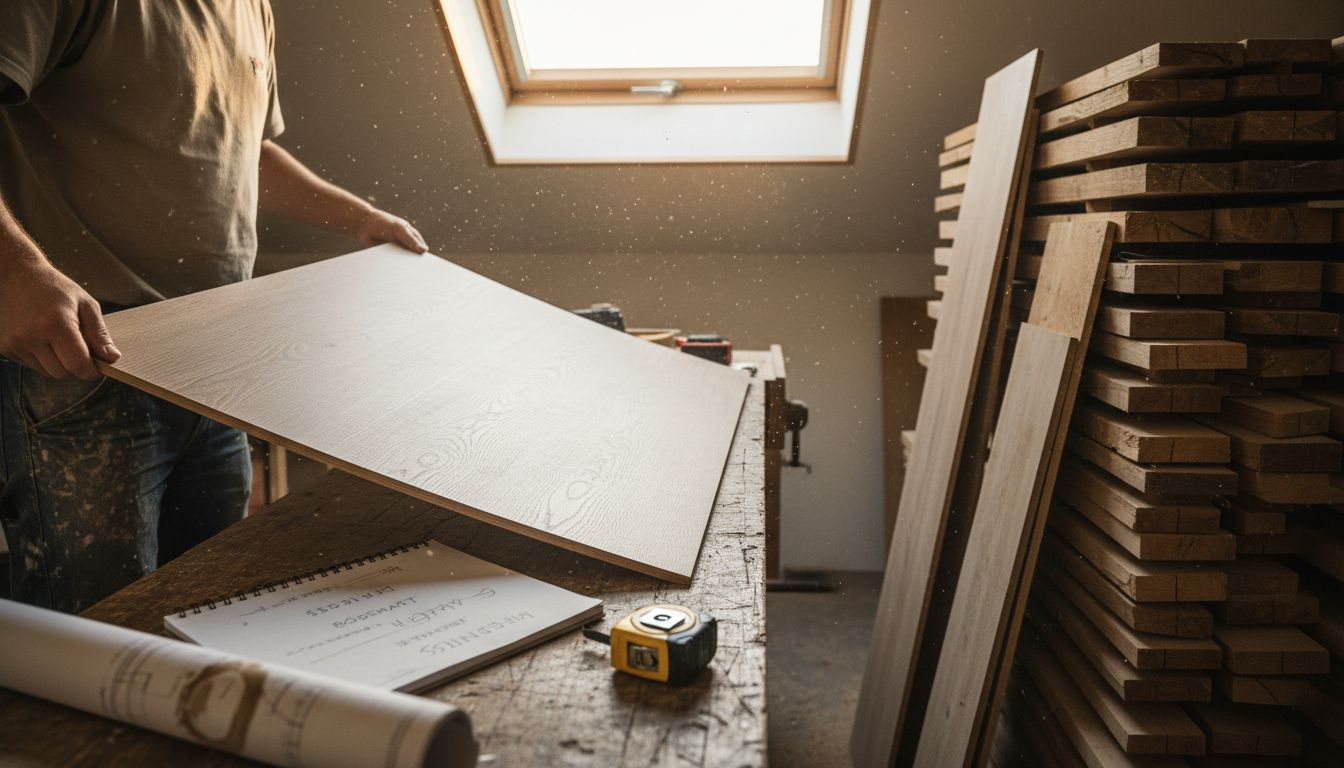 Birkenholzfurnier und weitere Werkstoffe in der Werkstatt