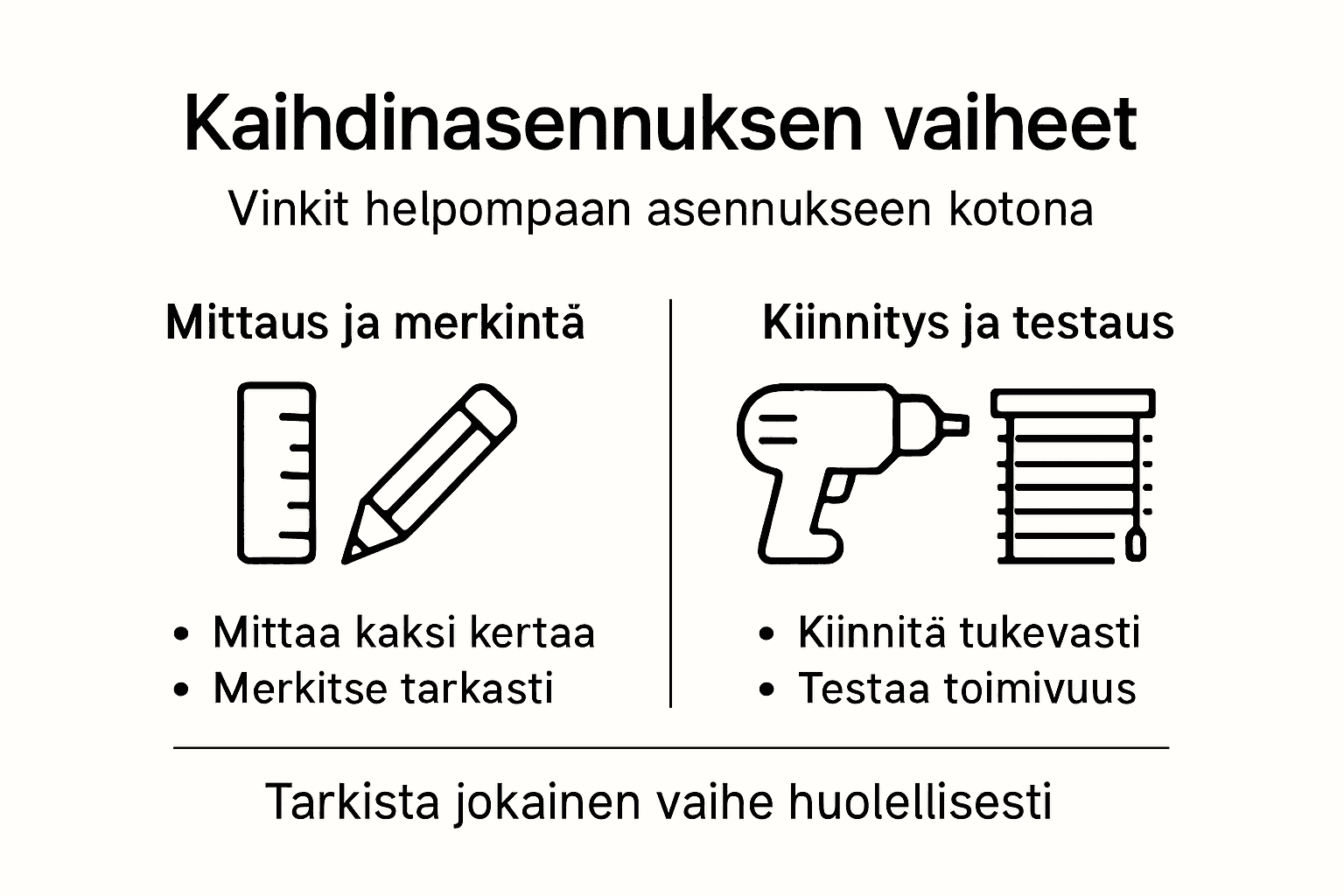 Havainnollinen opas: tärkeimmät vaiheet kaihtimien asentamiseen