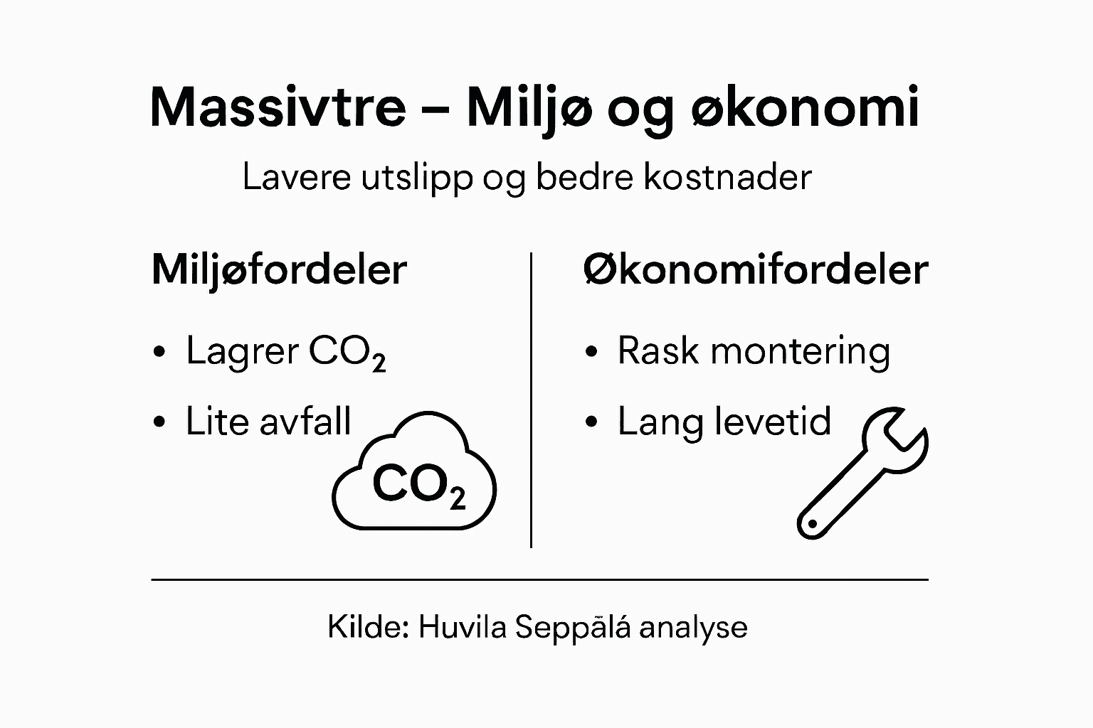 Infografikk: massivtre – bærekraft og lønnsomhet