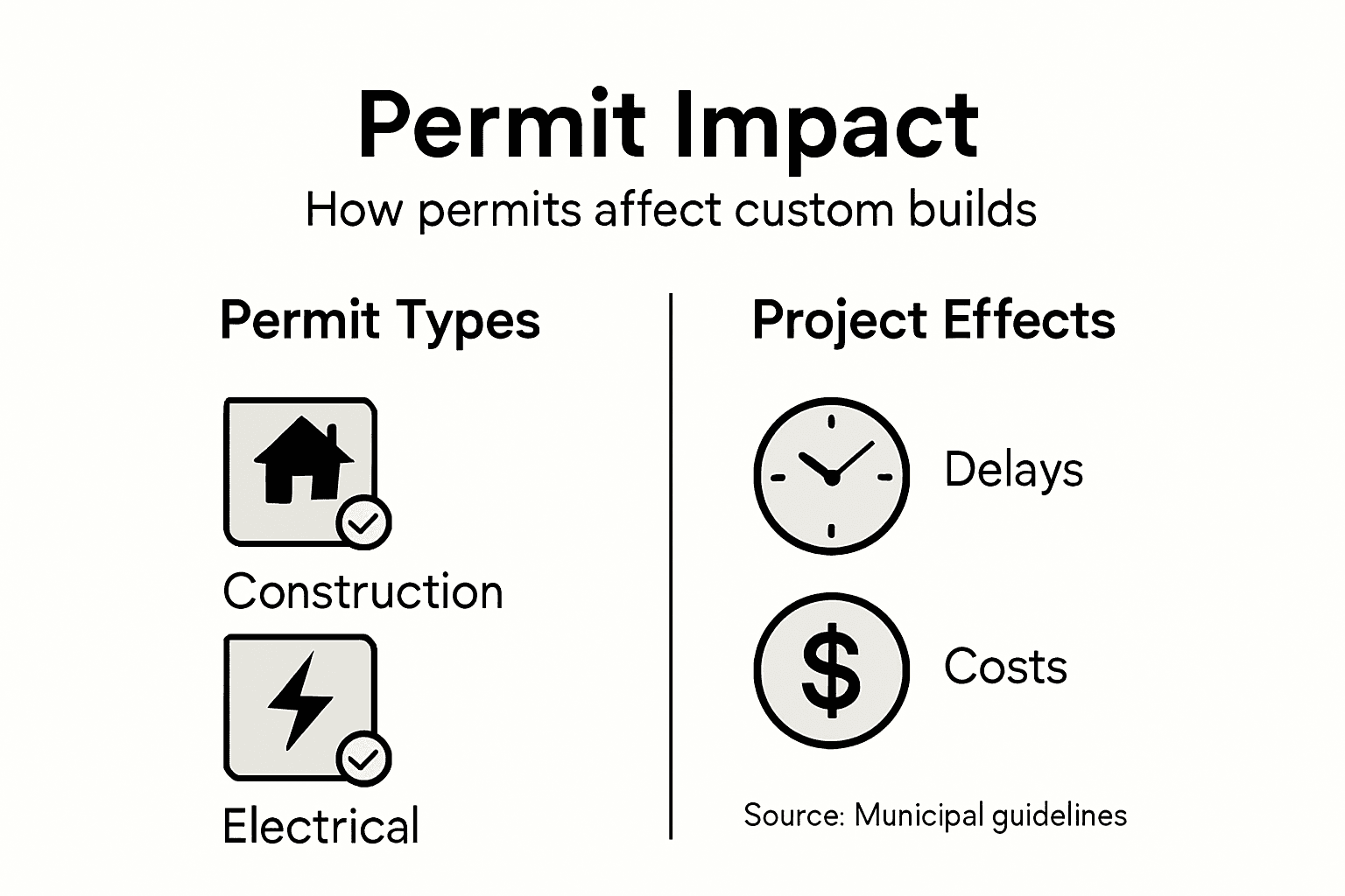 Infographic on permit types and effects