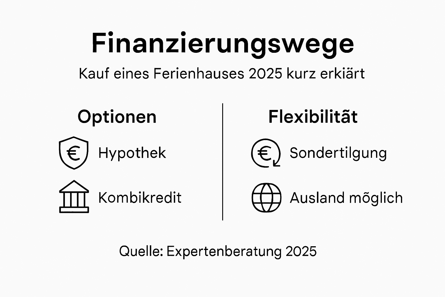 Übersicht: Welche Finanzierungsmöglichkeiten gibt es für Ihr Ferienhaus?