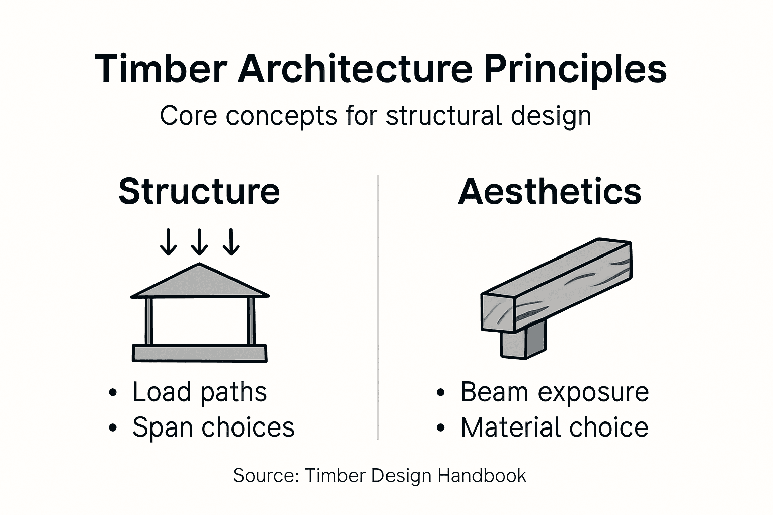 Infographic on timber architecture core principles