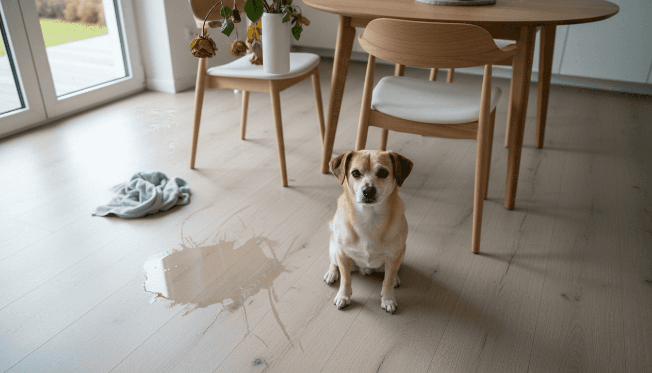 Auch Vierbeiner können diesem robusten SPC-Boden nichts anhaben – selbst bei ausgelassenem Spielen bleiben keine Kratzer zurück.