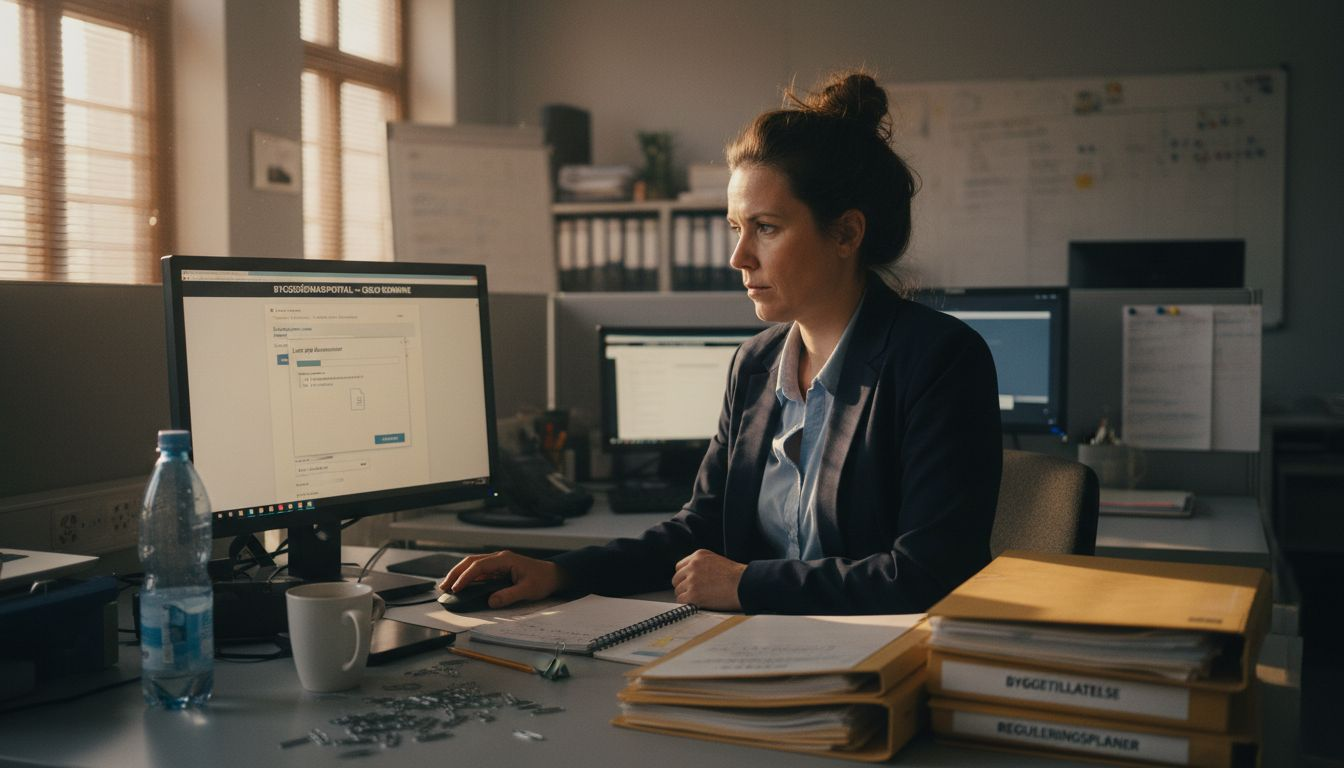 Søker sender inn byggesøknad digitalt