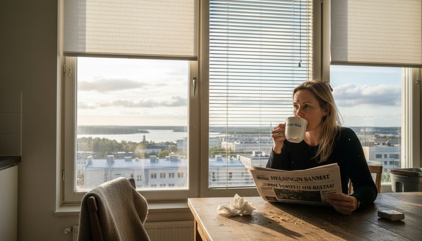 Kuvassa keittiö, jossa pääosassa ovat sekä rullakaihtimet että sälekaihtimet – molemmat tuovat tilaan toimivuutta ja tyyliä.