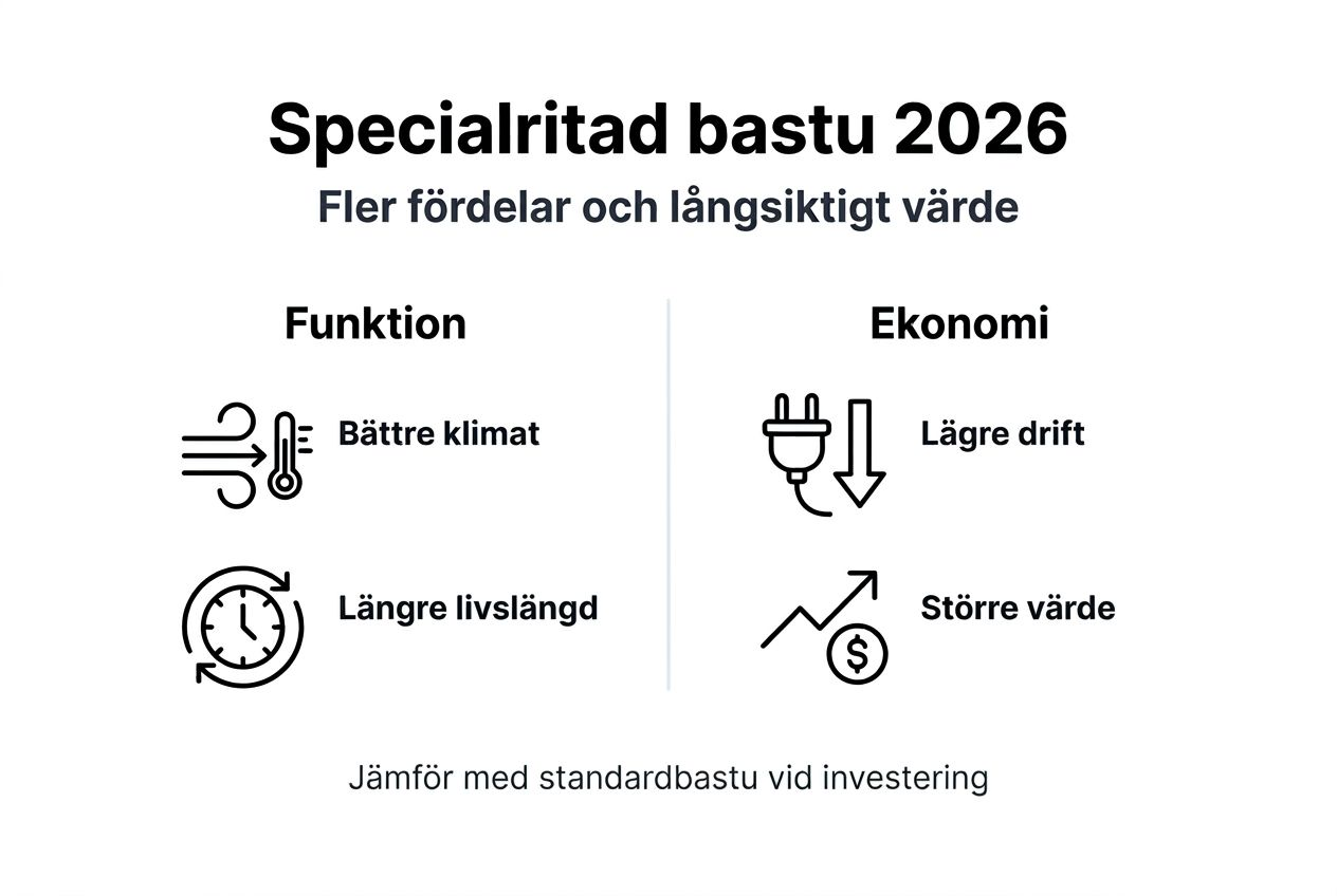 Grafik som visar bastuns hälsofördelar och hur den kan höja värdet på din bostad