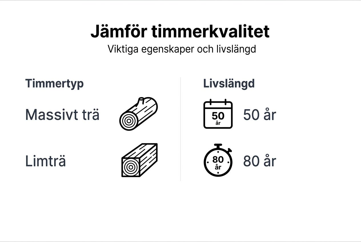 Så påverkar timmerets kvalitet hur länge det håller – en överskådlig guide