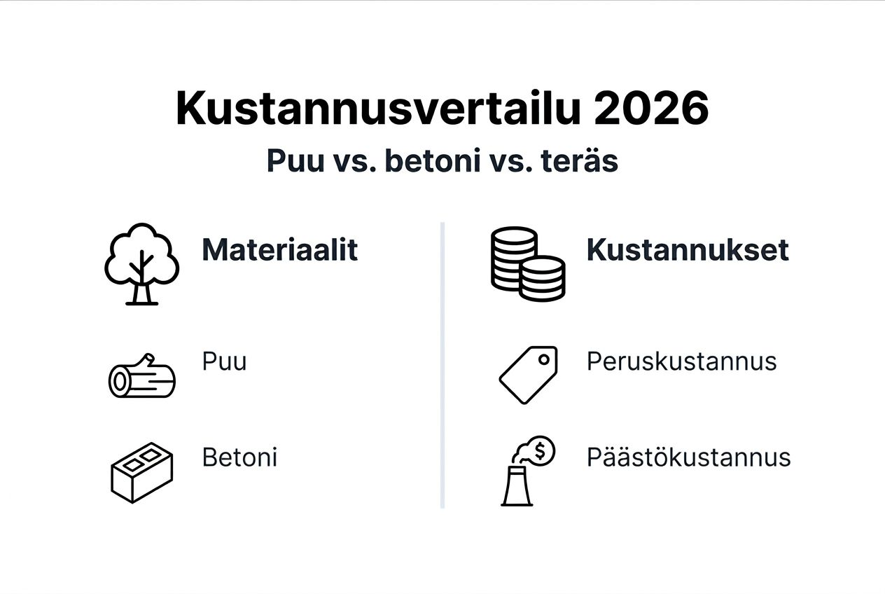 Rakennusmateriaalien hintojen yksinkertainen vertailu