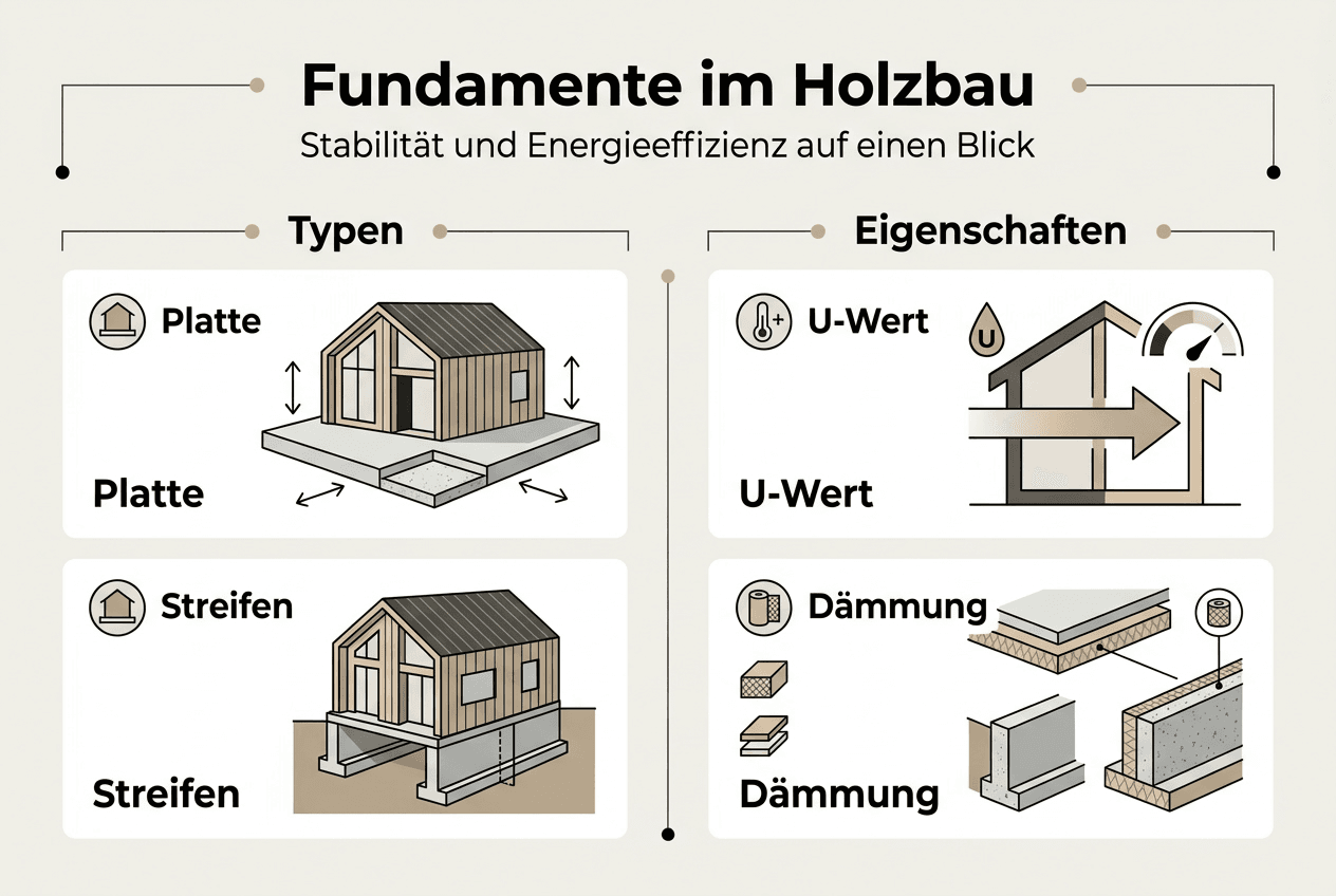 Übersicht zu verschiedenen Fundamentarten und ihrem Einfluss auf die Energieeffizienz