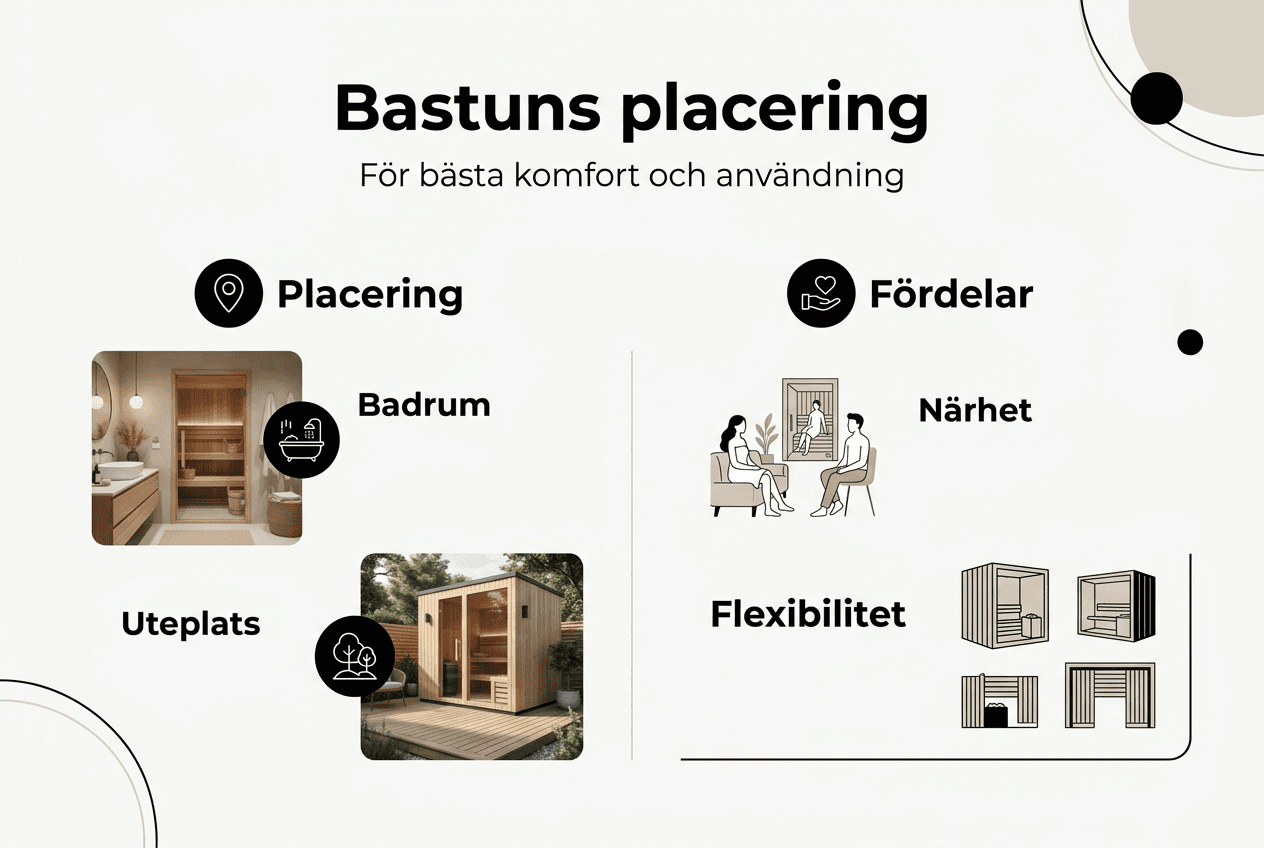 En översikt över var du bäst placerar bastun – och vilka fördelar det ger