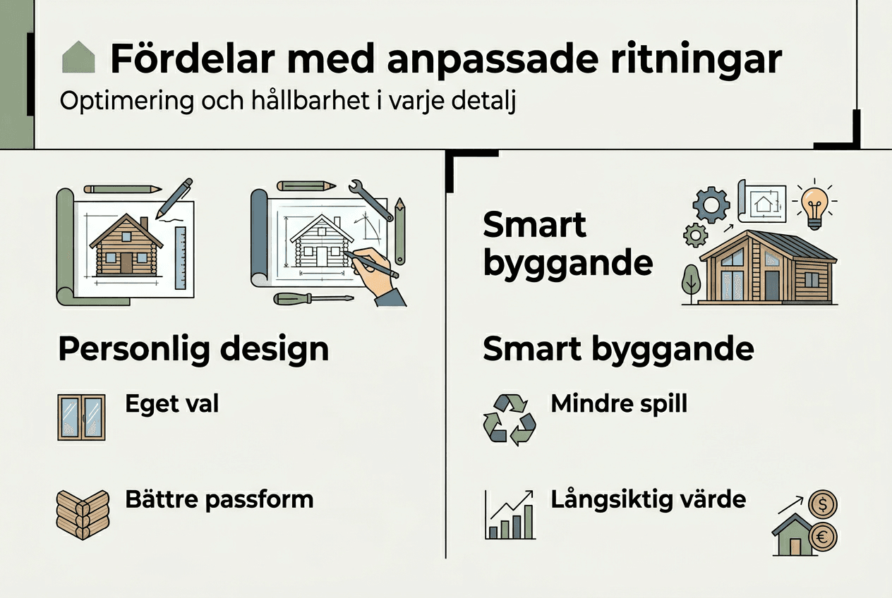 Infografik: Därför ska du välja skräddarsydda ritningar för ditt timmerhus
