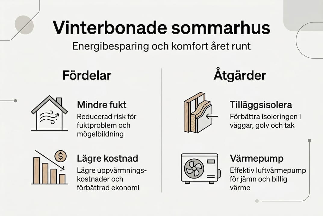 Så sparar du energi i ditt vinterbonade fritidshus – en guide i bildform