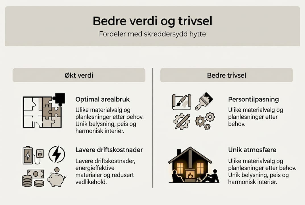Infografikk: Derfor bør du velge en hytte som er tilpasset dine behov