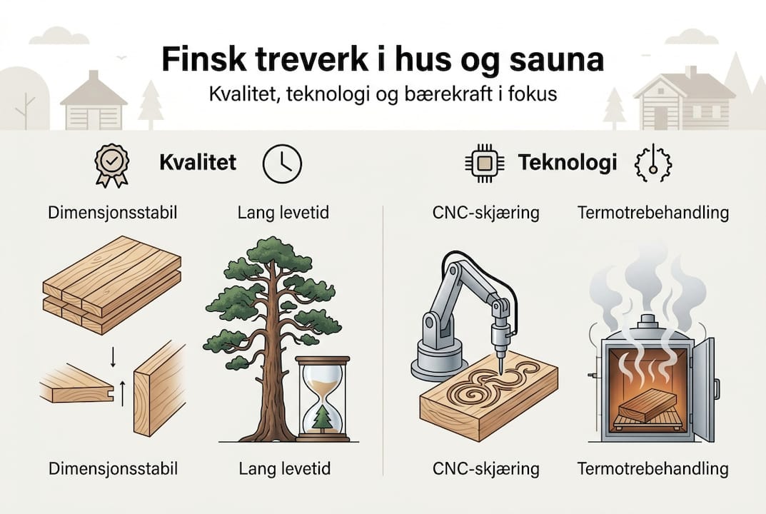 Infografikk: Finsk trevirke – kvalitet og moderne teknologi