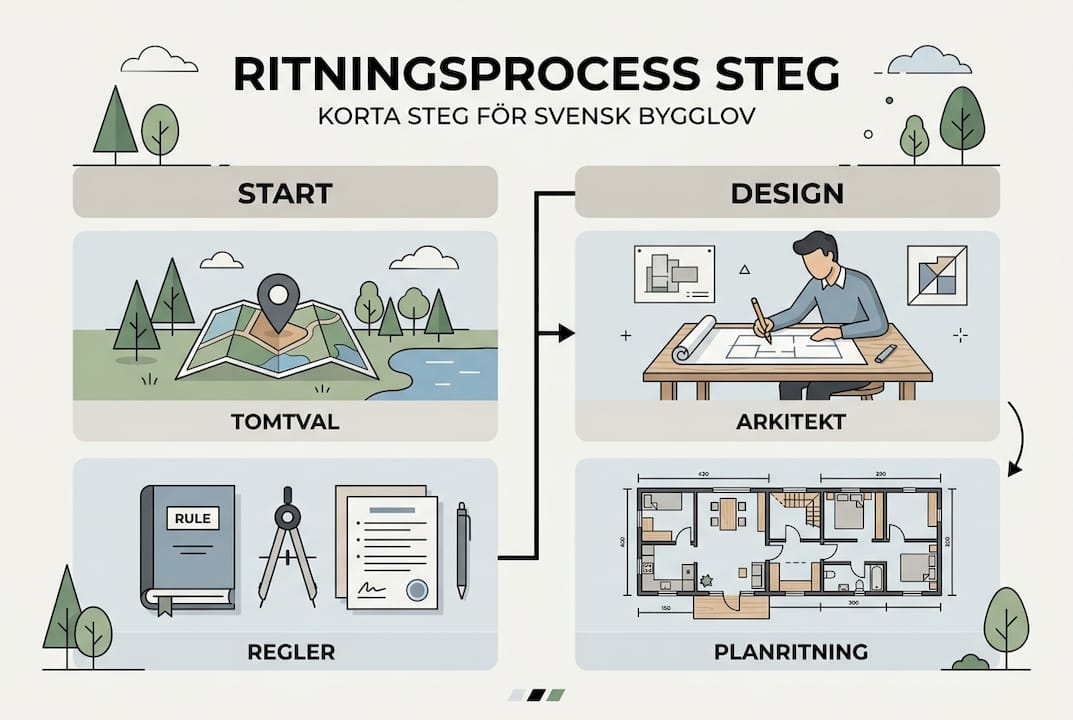 Så går det till när du tar fram ritningar för ditt fritidshus – en översikt i infografik
