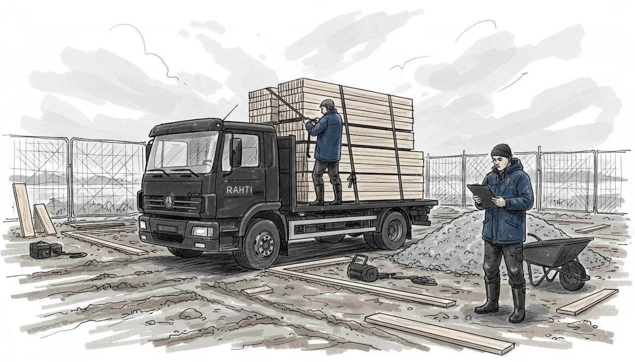 Valmiiden mökkielementtien toimitus suoraan rakennuspaikalle