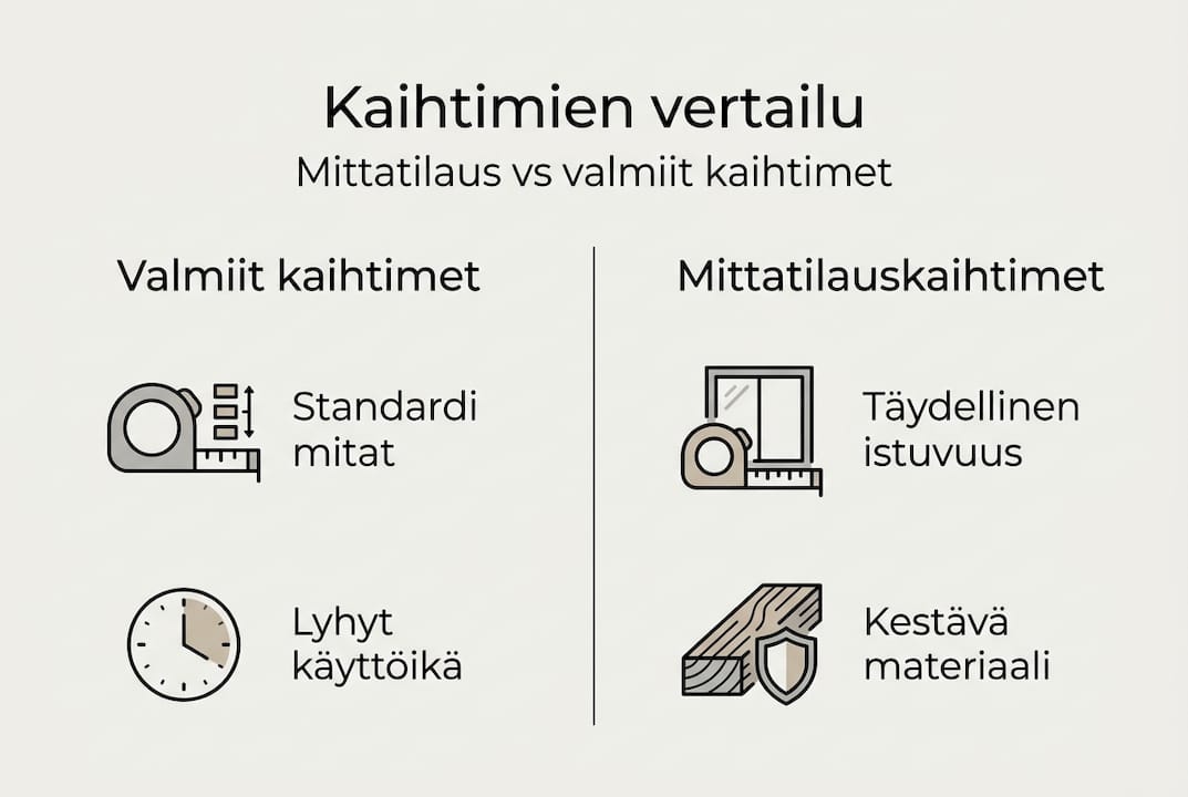 Kaihtimien vertailu yhdellä silmäyksellä – informatiivinen kuva