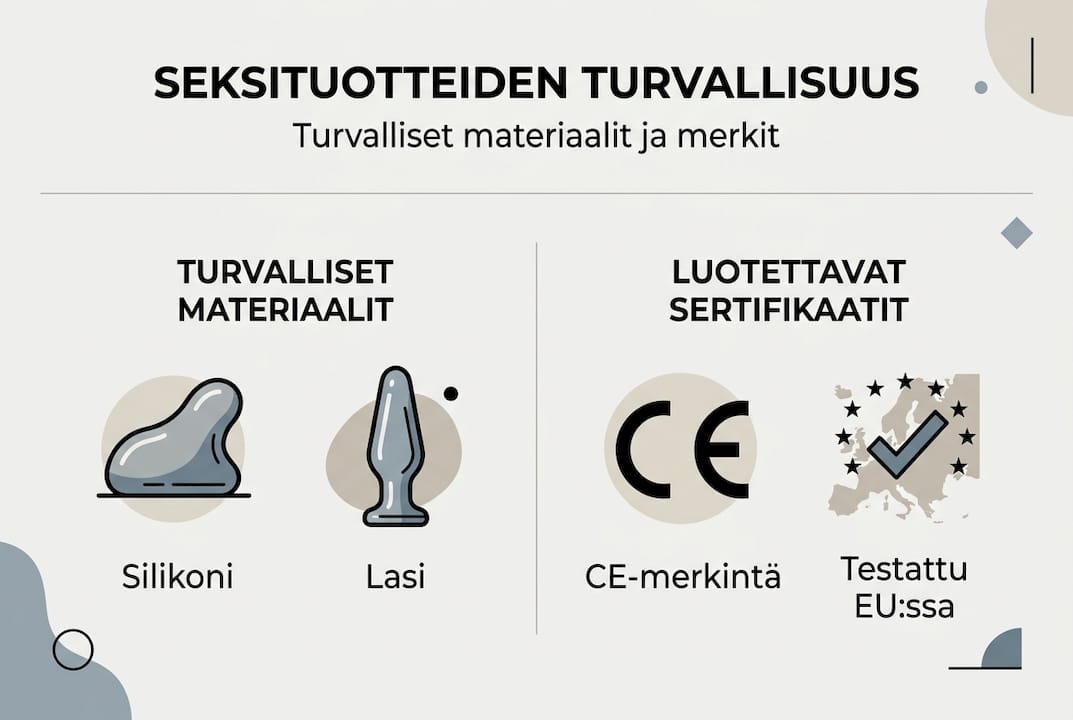 Tietopaketti seksilelujen turvallisista materiaaleista ja luotettavista brändeistä