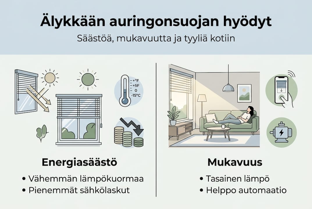 Katsaus älykkään aurinkosuojauksen hyötyihin – infograafi