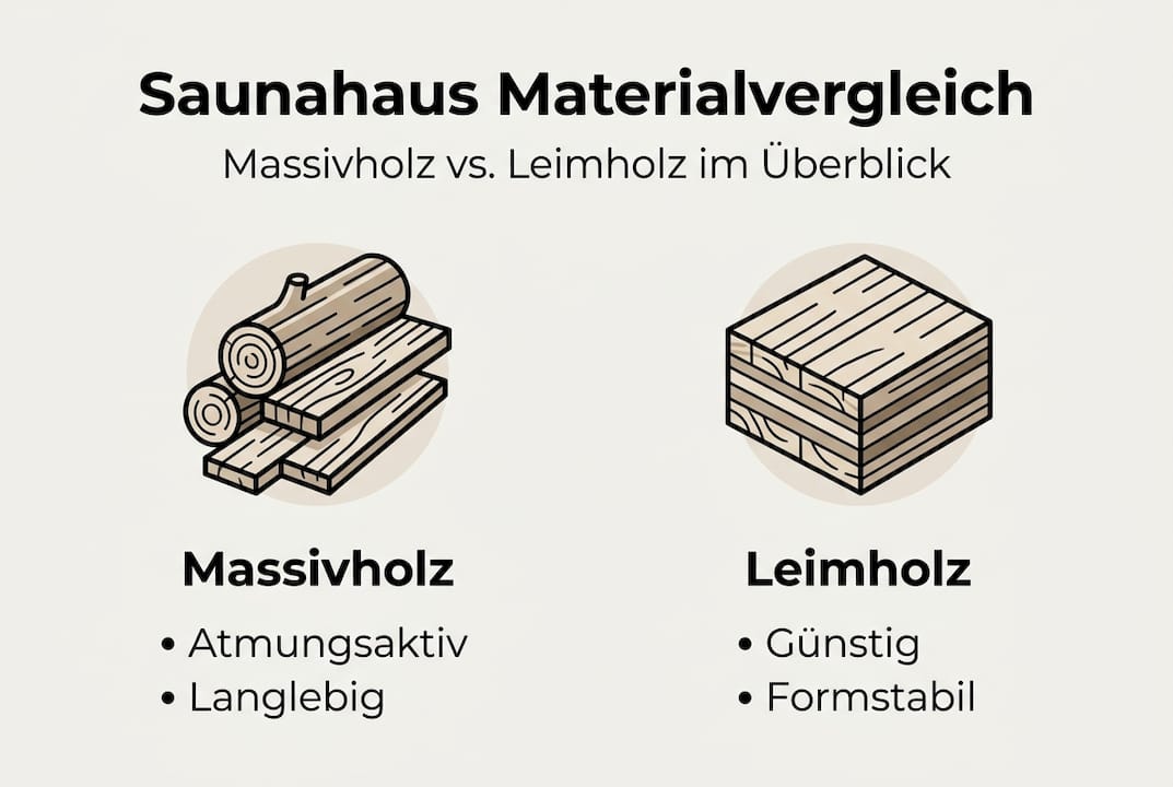 Infografik: Massivholz vs. Leimholz – Ein Vergleich der wichtigsten Unterschiede