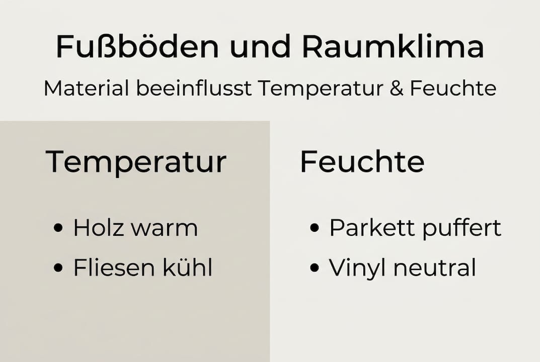 Übersicht: Wie verschiedene Bodenbeläge das Raumklima beeinflussen – die wichtigsten Kategorien im Vergleich