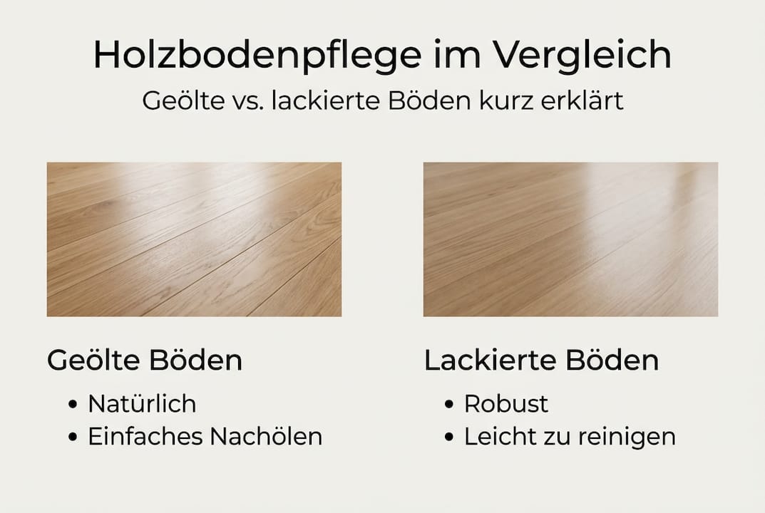 Pflegehinweise für geölte und lackierte Böden – übersichtlich dargestellt