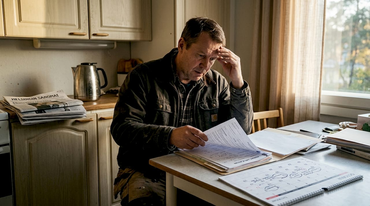 Builder reviewing permit timelines at kitchen table