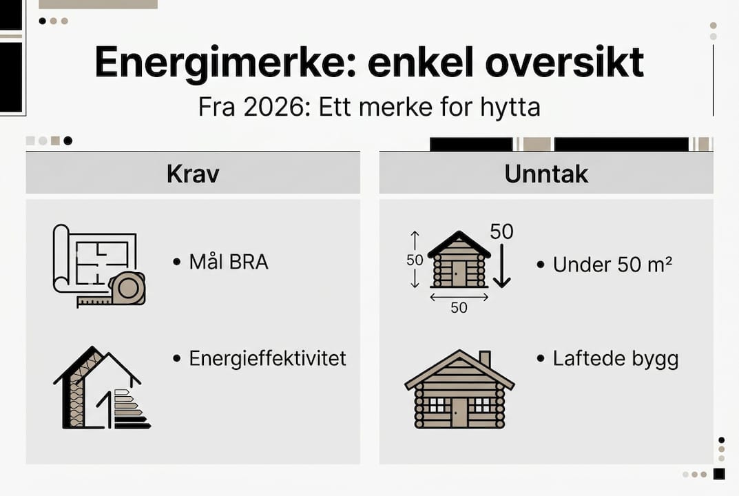Infografikk: Slik energimerkes hytter og trehus
