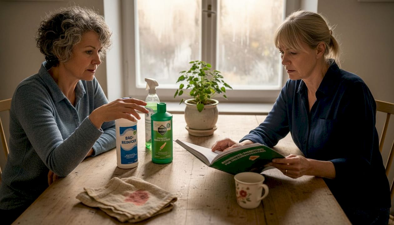 Falsche Reinigungsmittel für Saunaholz im Sortiment gefunden