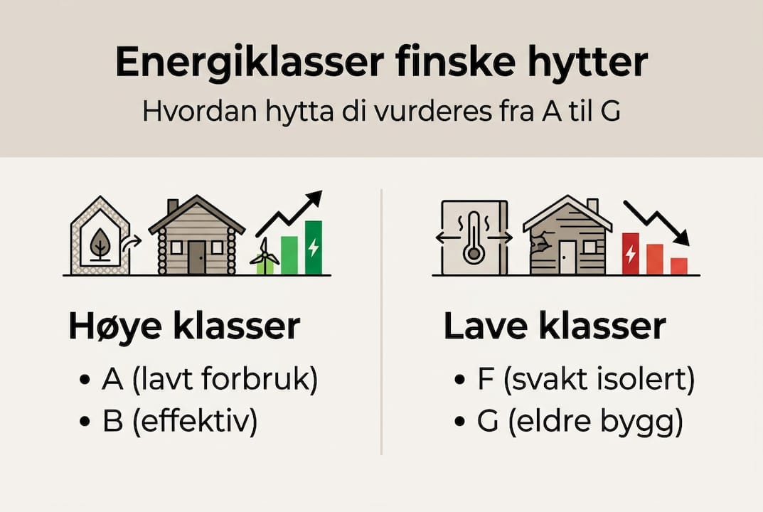 Oversikt over energiklasser for finske hytter – se hvordan hytta di scorer