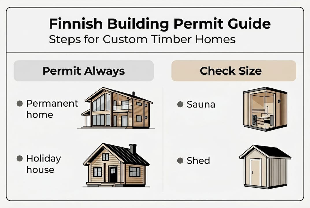 Infographic of Finnish timber permit requirements