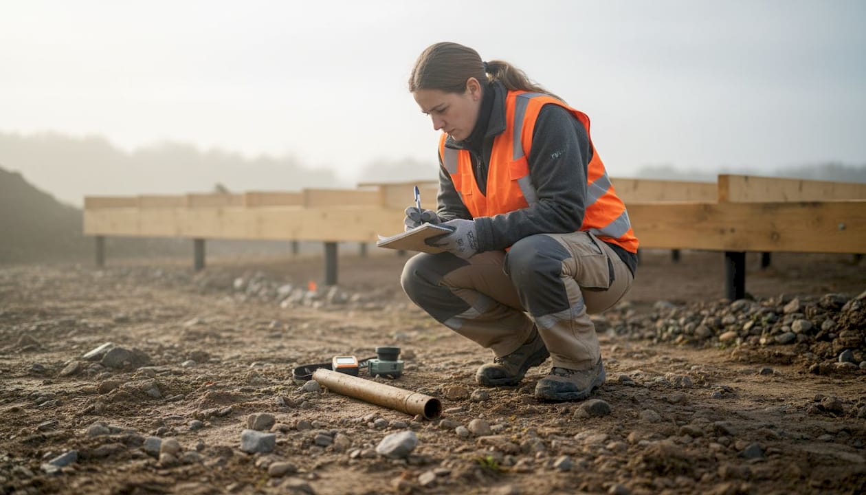 Innan man bygger i trä är det viktigt att en geotekniker undersöker markförhållandena på platsen.