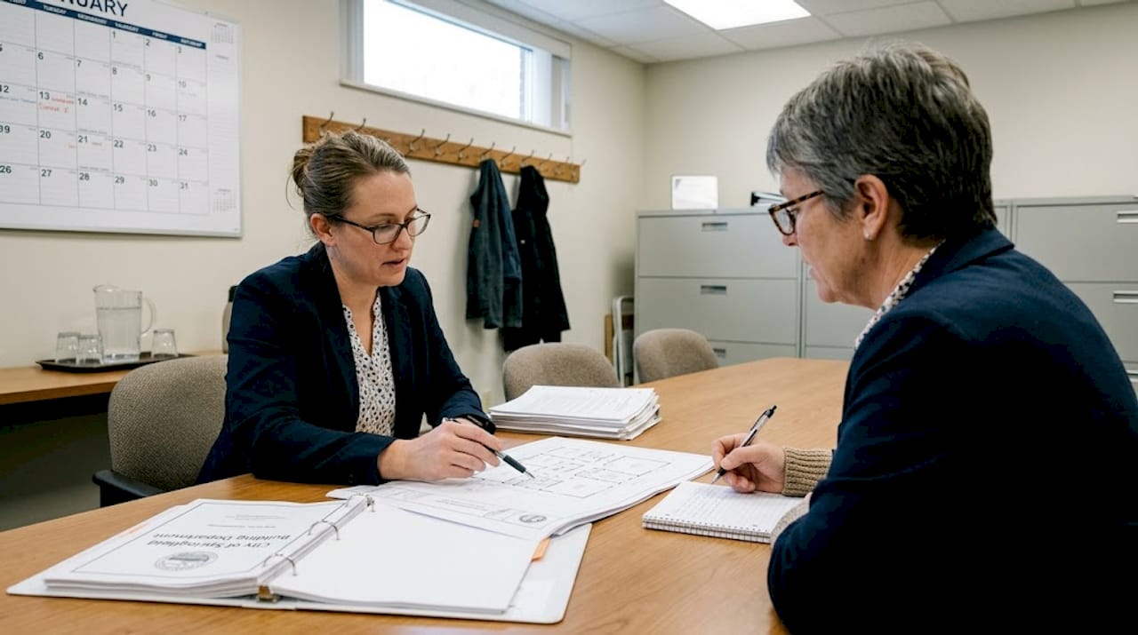 Inspector and resident meeting for timber permit application