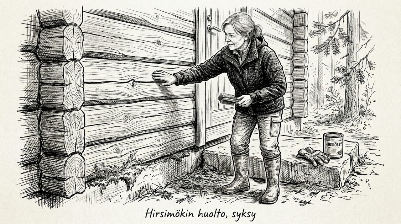 Hirsiseinän kunnon tarkistus ja huoltotoimet