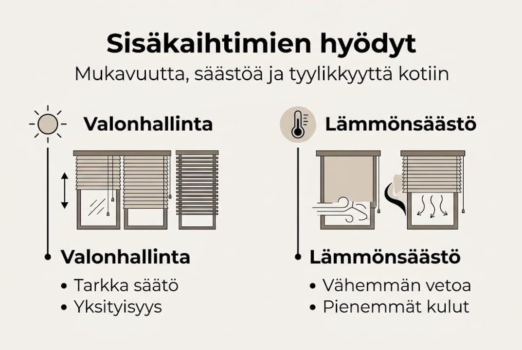Kurkista kätevästi: sisäkaihtimien tärkeimmät edut yhdellä silmäyksellä