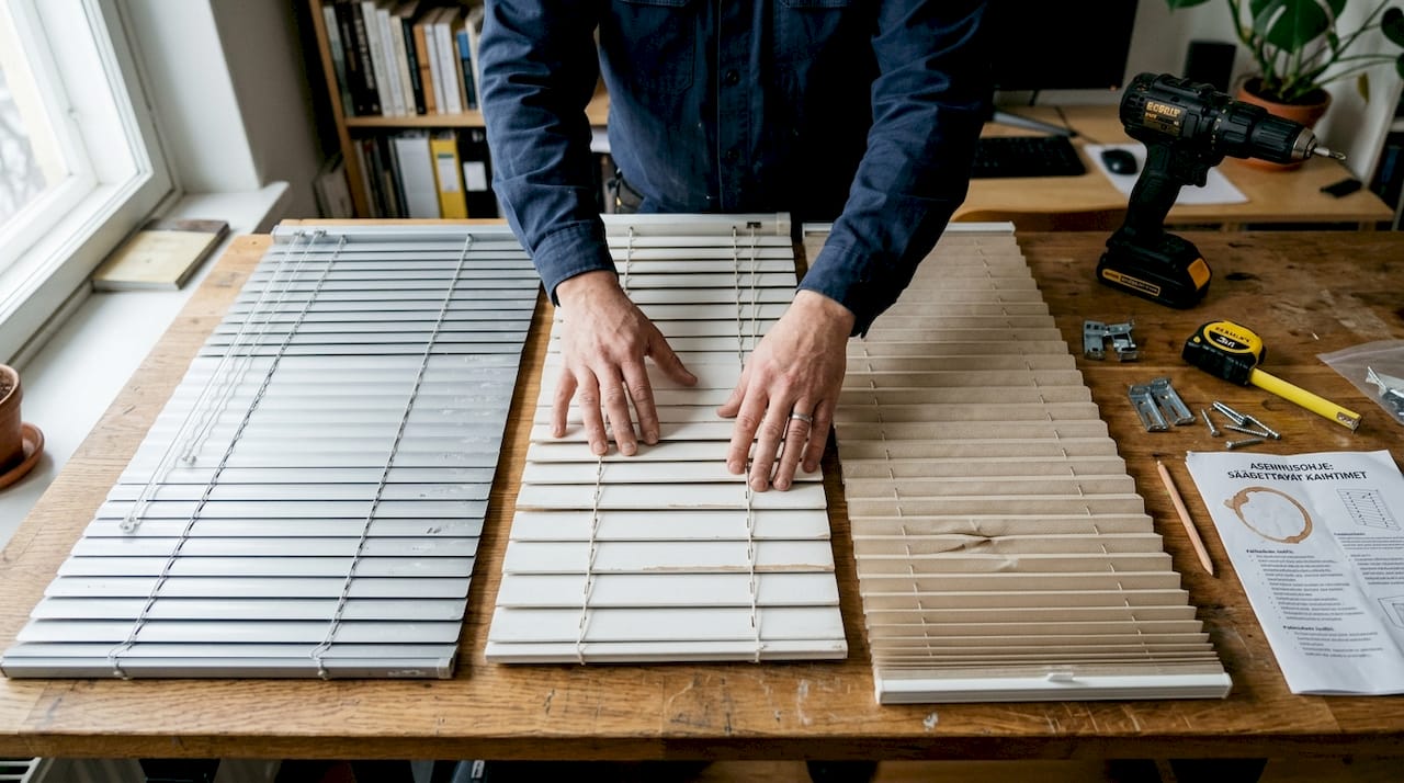 Erilaiset sälekaihtimet vertailussa työpöydällä