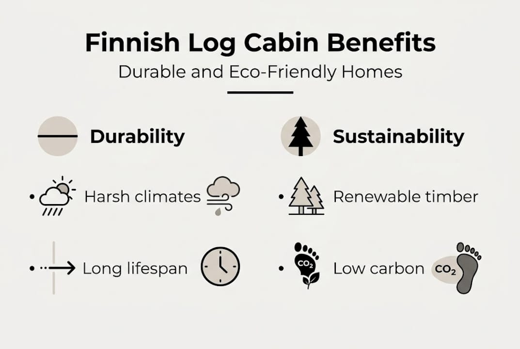 Infographic Finnish log cabin durability sustainability