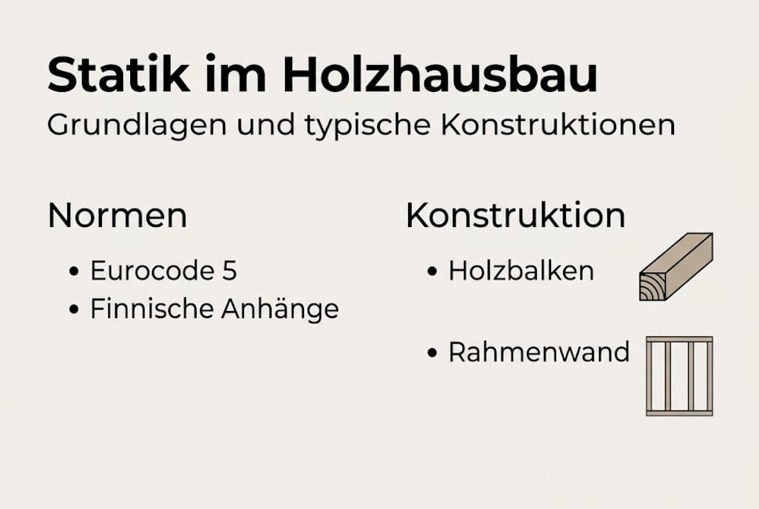 Infografik: Wichtige statische Prinzipien im modernen Holzhausbau auf einen Blick