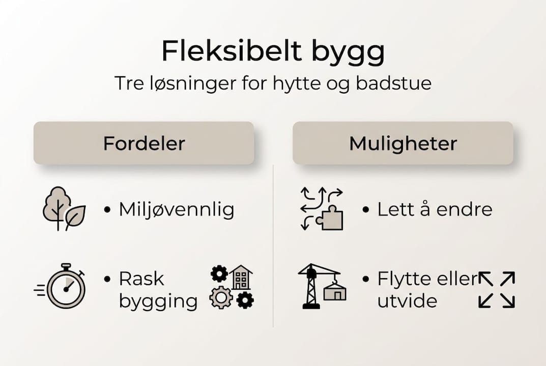 Infografikk: Fordeler og muligheter med fleksible bygg i tre