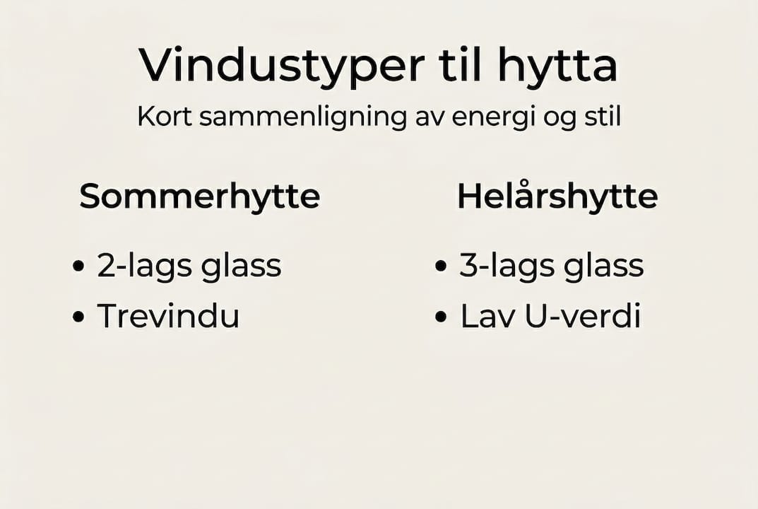 Infografikk: vindustyper – energieffektivitet og design