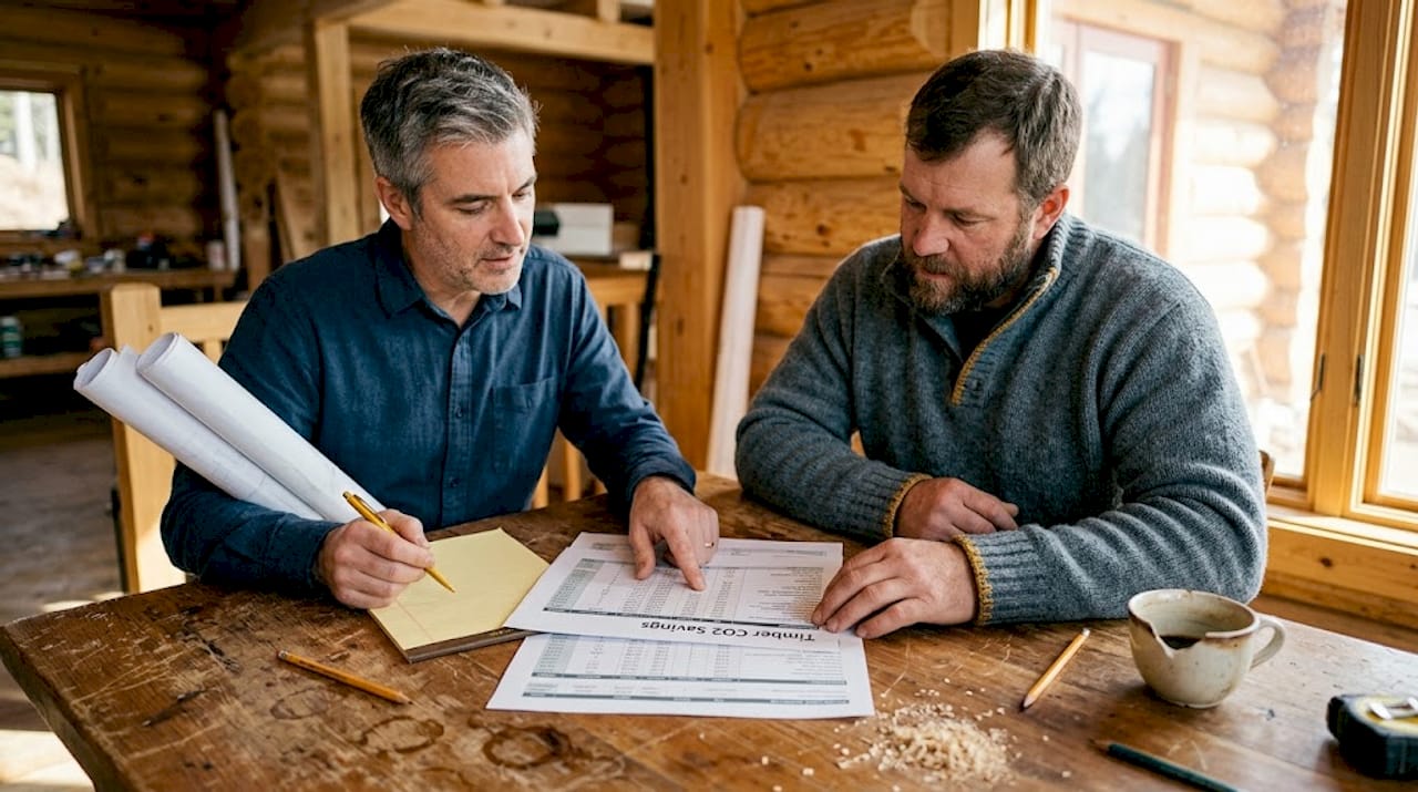 Sustainable log construction: key principles for Finnish homes 2 Architect and builder review timber carbon data