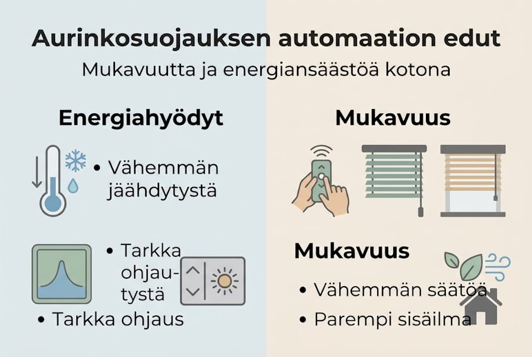 Kuvallinen katsaus automaation hyötyihin ja arkea helpottaviin puoliin