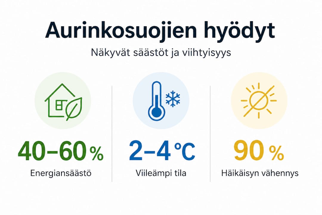 Tietopaketti: miksi aurinkosuojat kannattaa ja kuinka ne auttavat säästämään