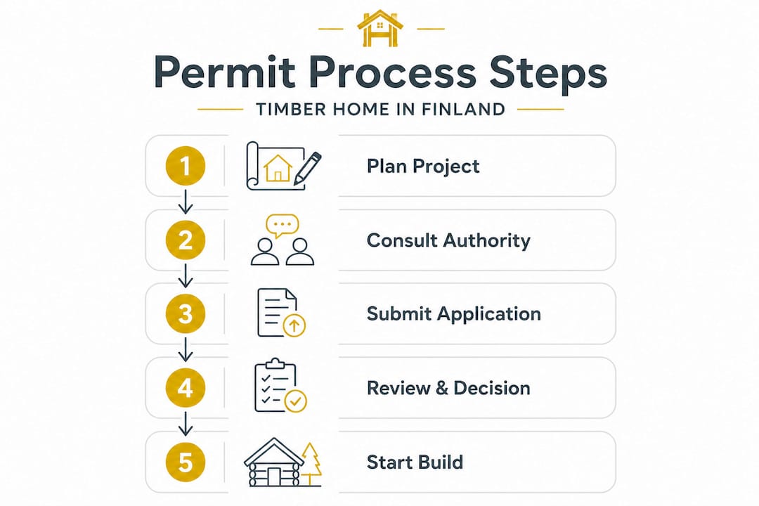 Building Permits for Timber Homes in Finland: A Clear Guide 2 Permit process steps for Finnish timber home