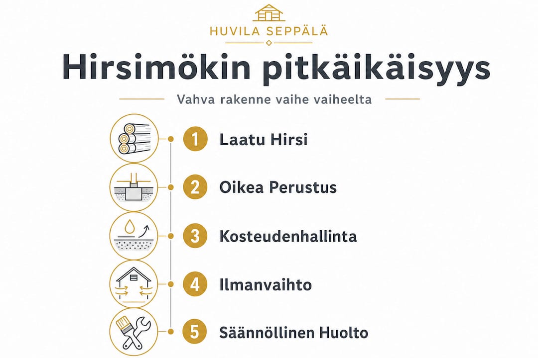 Miksi hirsimökki kestää: pitkän iän salaisuudet 3 Havainnollinen opas: Näin pidennät hirsimökin käyttöikää