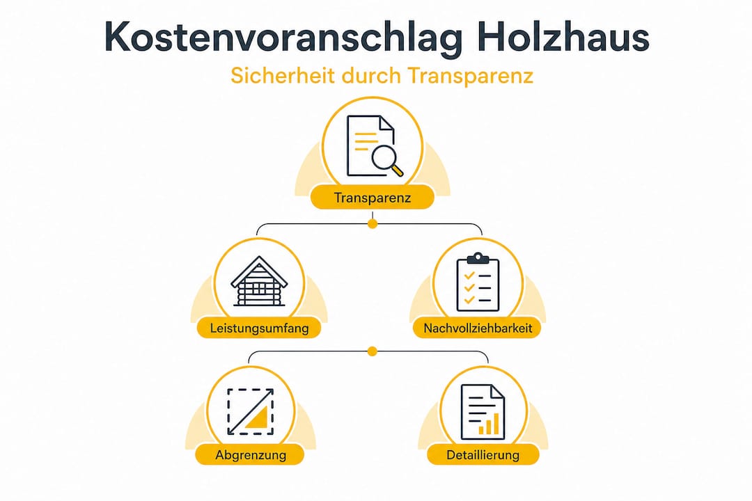 Baukostenvoranschlag: Transparente Kosten für Ihr Holzhaus 3 Strukturierte Übersicht: So setzt sich ein Kostenvoranschlag für ein Holzhaus zusammen